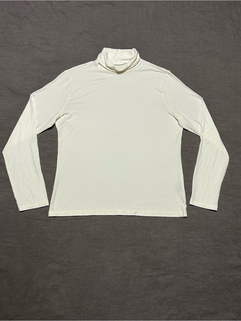 Chico's Cream Long Sleeve Turtleneck Shirt